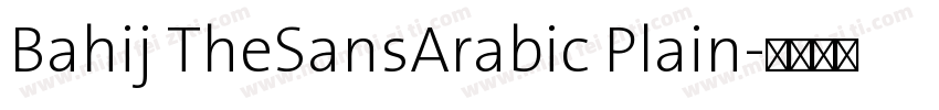 Bahij TheSansArabic Plain字体转换